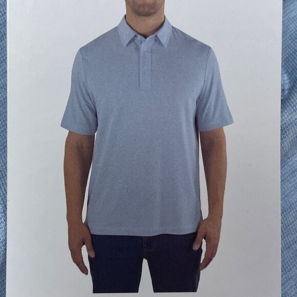 Jachs New York Mens Pima Cotton Blend Polo Shirt XL Light Blue 6753 - Picture 2 of 9